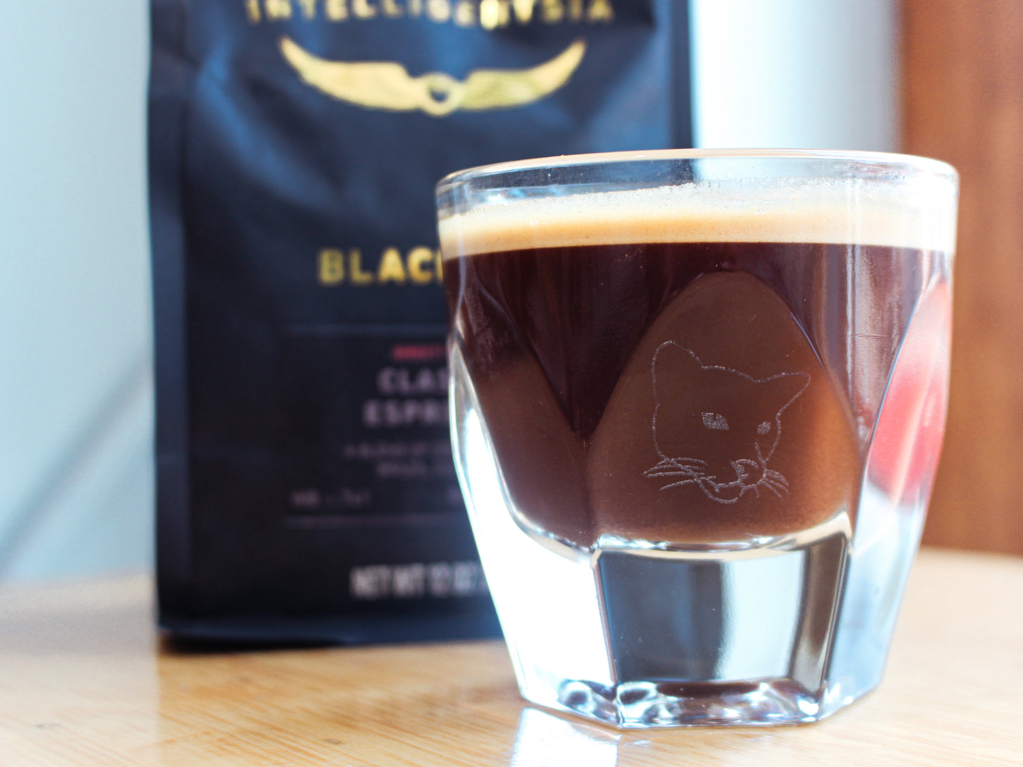Black Cat Vero Cortado Glass + Black Cat Classic Bundle by Intelligentsia Coffee